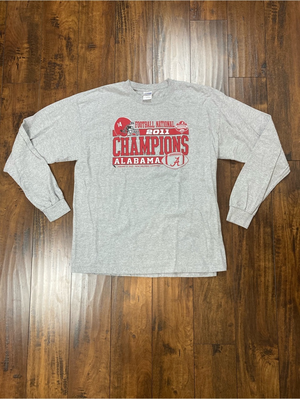 ALABAMA CRIMSON TIDE 2011 National Champions Men’s Shirt Long Sleeve Size XL